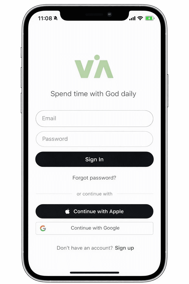 VIA App Sign In